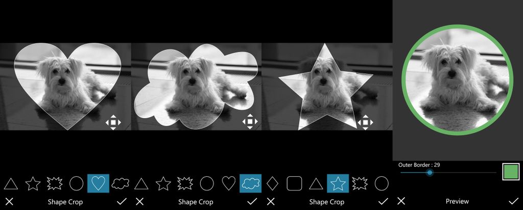 shape crop windows phone