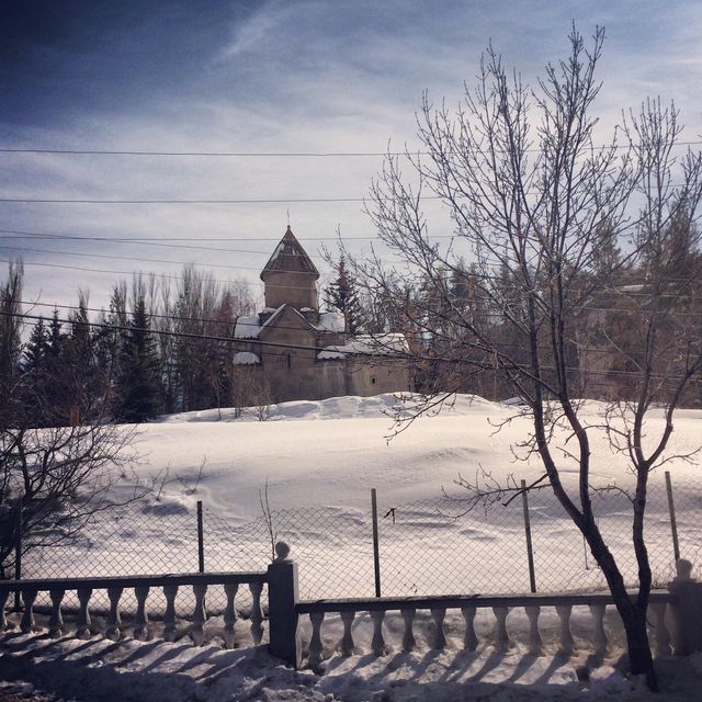 winter and church